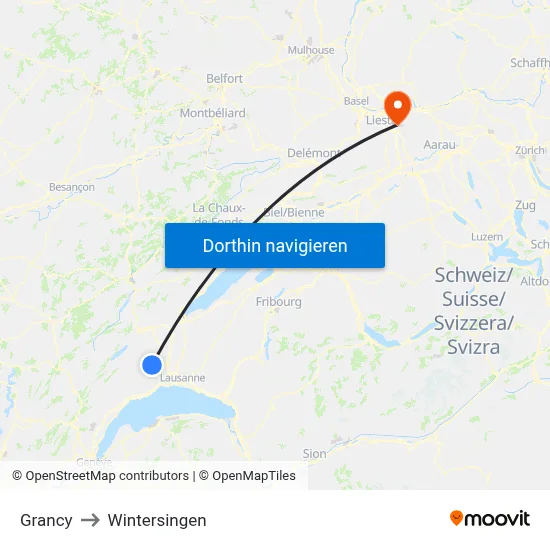 Grancy to Wintersingen map