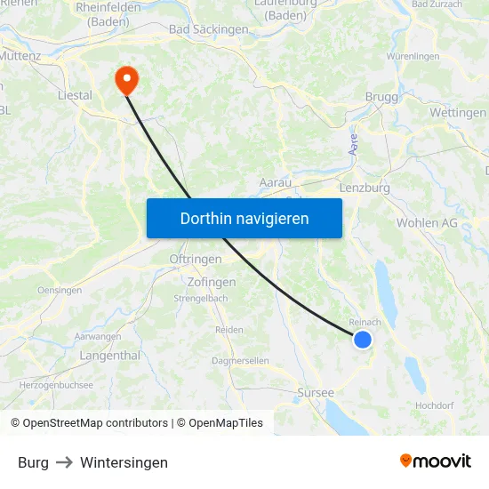 Burg to Wintersingen map
