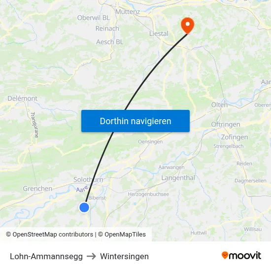 Lohn-Ammannsegg to Wintersingen map