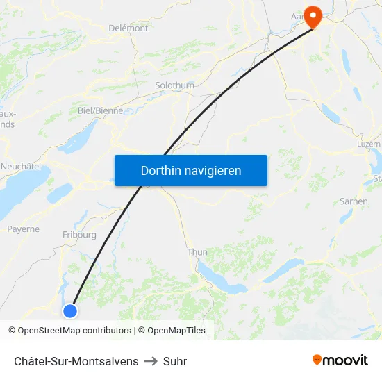 Châtel-Sur-Montsalvens to Suhr map