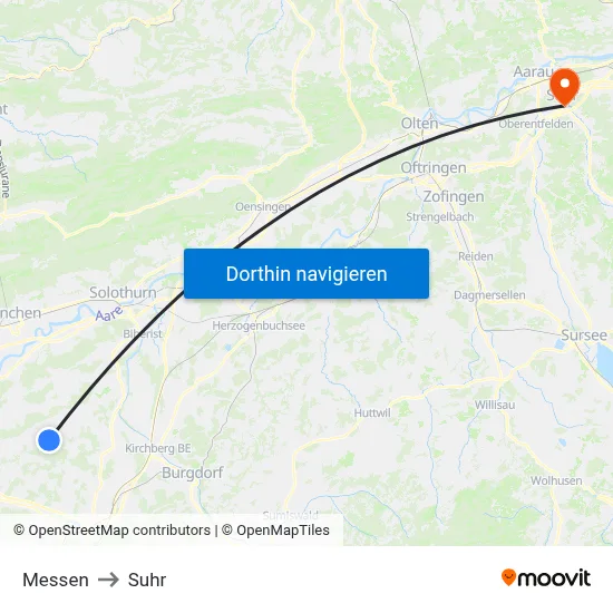 Messen to Suhr map