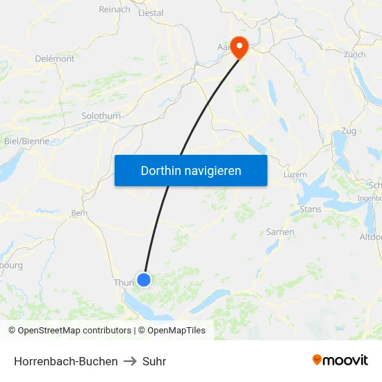 Horrenbach-Buchen to Suhr map