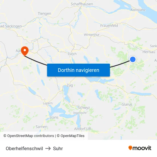Oberhelfenschwil to Suhr map