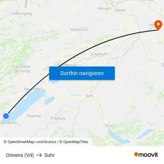 Onnens (Vd) to Suhr map