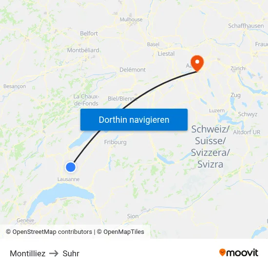 Montilliez to Suhr map