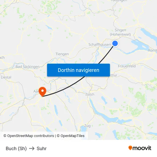 Buch (Sh) to Suhr map