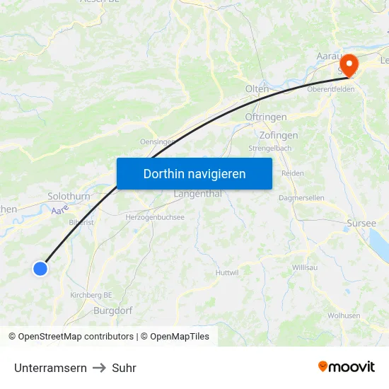 Unterramsern to Suhr map