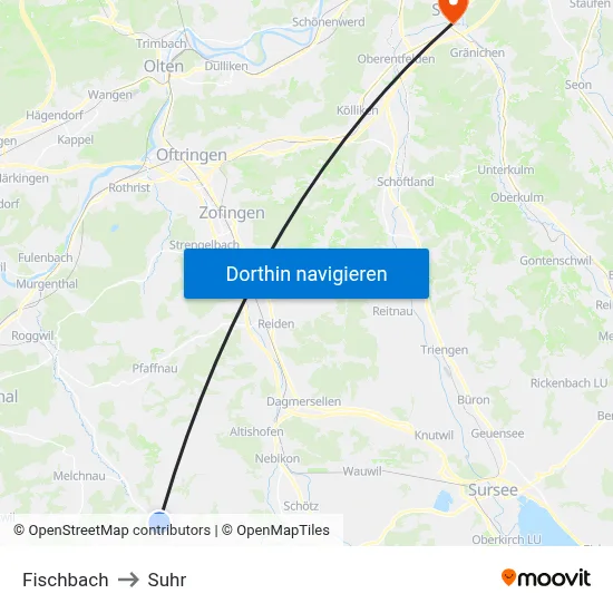 Fischbach to Suhr map