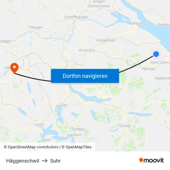 Häggenschwil to Suhr map