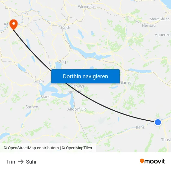 Trin to Suhr map