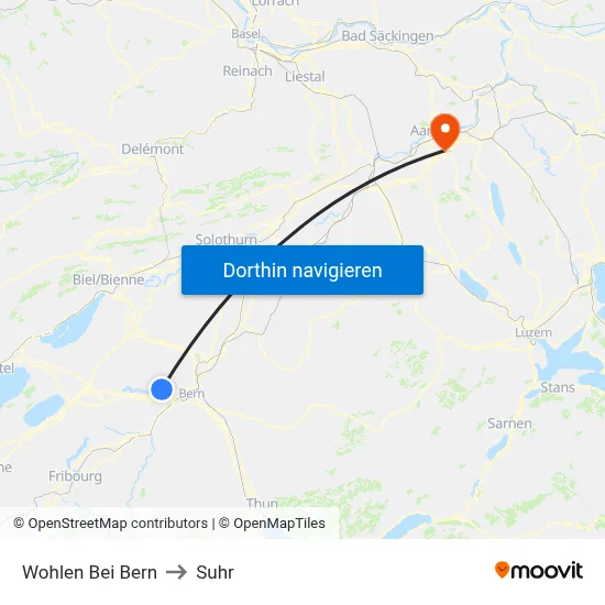 Wohlen Bei Bern to Suhr map