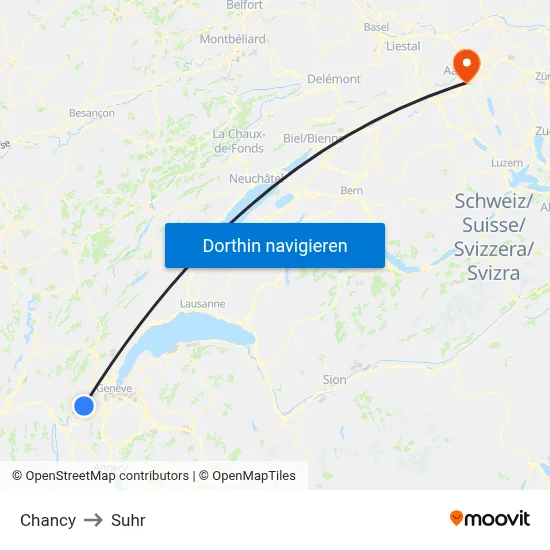 Chancy to Suhr map