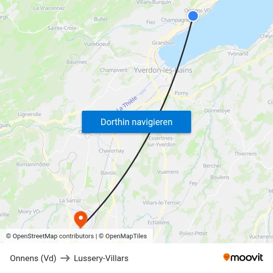 Onnens (Vd) to Lussery-Villars map