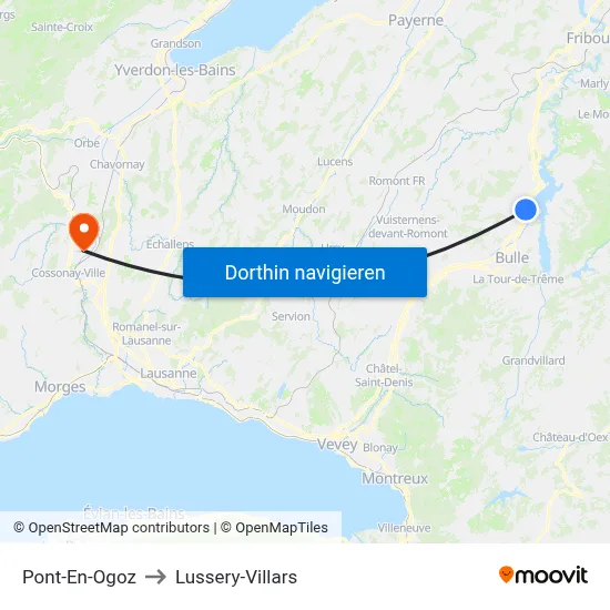Pont-En-Ogoz to Lussery-Villars map