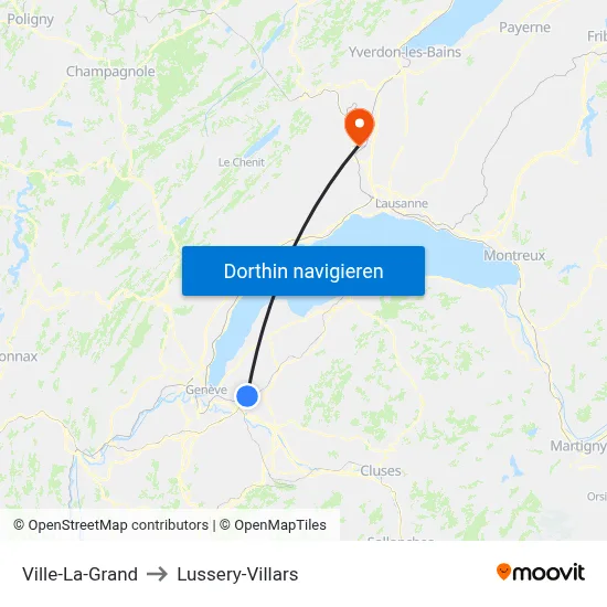 Ville-La-Grand to Lussery-Villars map