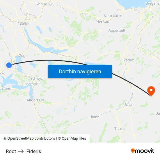 Root to Fideris map