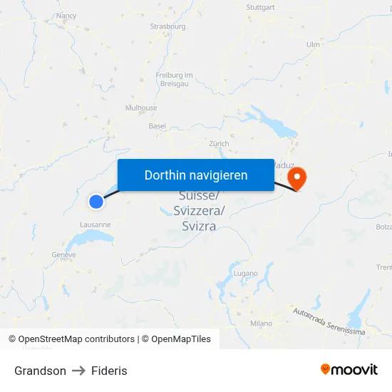 Grandson to Fideris map
