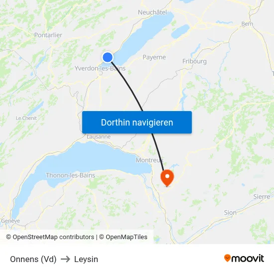 Onnens (Vd) to Leysin map