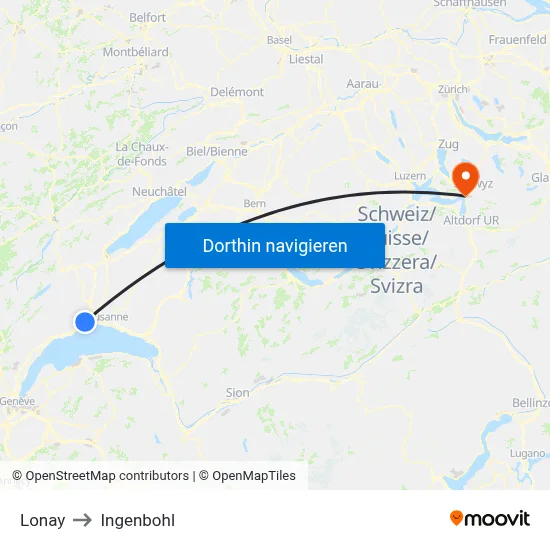Lonay to Ingenbohl map