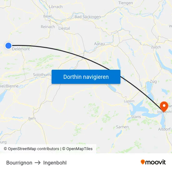 Bourrignon to Ingenbohl map