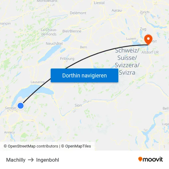 Machilly to Ingenbohl map