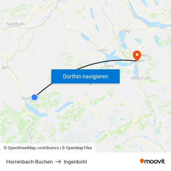 Horrenbach-Buchen to Ingenbohl map