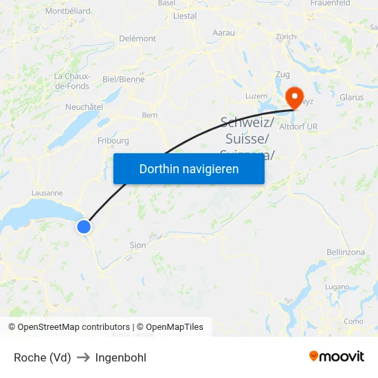 Roche (Vd) to Ingenbohl map