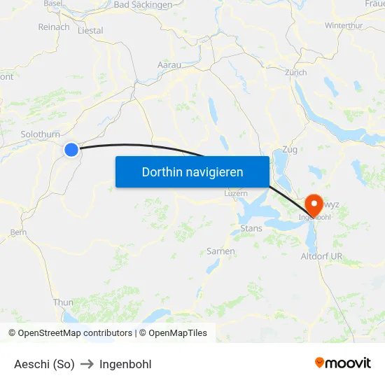 Aeschi (So) to Ingenbohl map