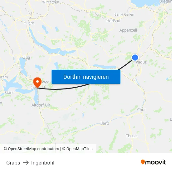 Grabs to Ingenbohl map