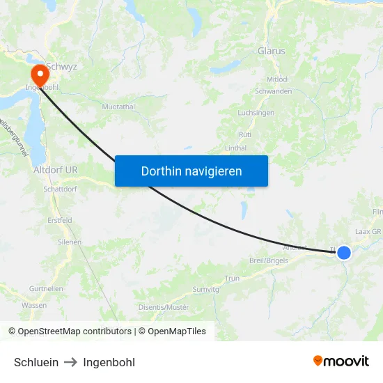 Schluein to Ingenbohl map