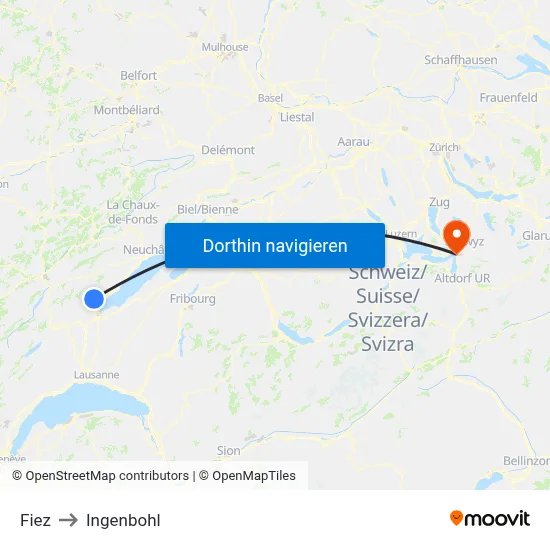 Fiez to Ingenbohl map