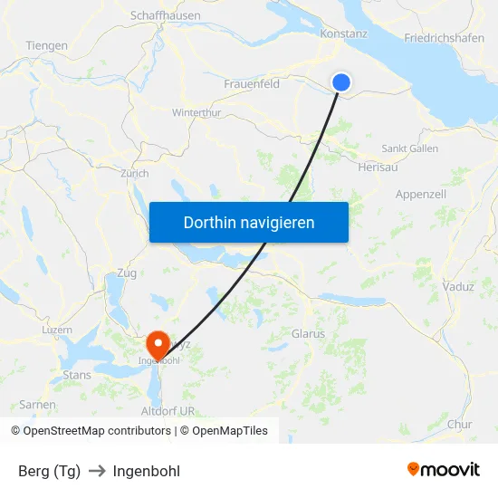 Berg (Tg) to Ingenbohl map