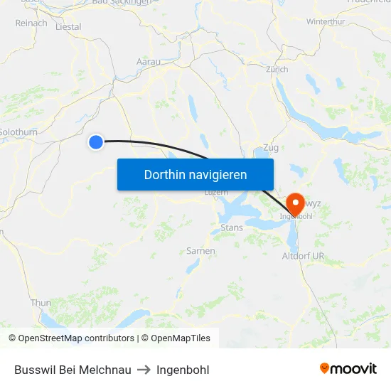Busswil Bei Melchnau to Ingenbohl map