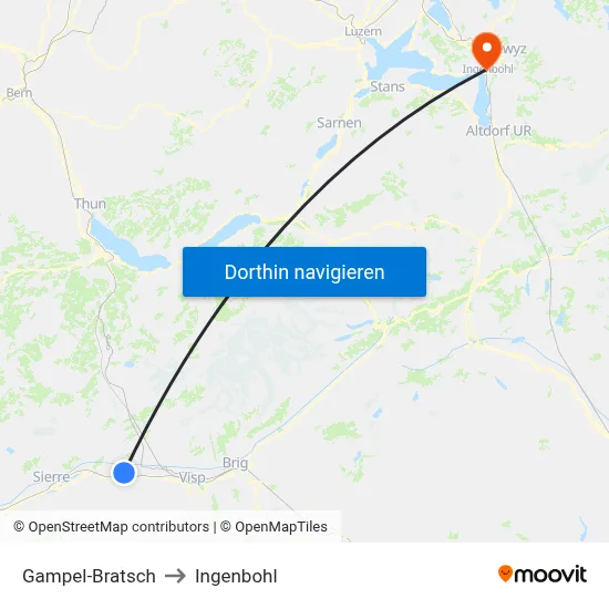 Gampel-Bratsch to Ingenbohl map