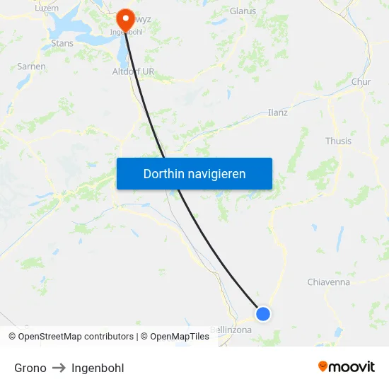 Grono to Ingenbohl map