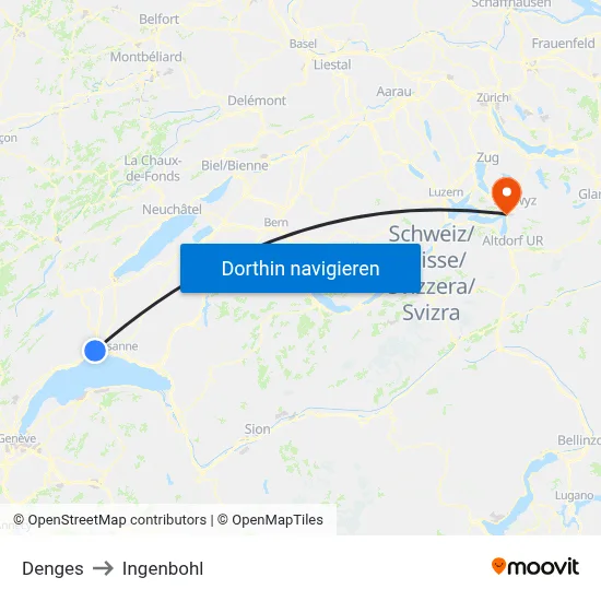 Denges to Ingenbohl map