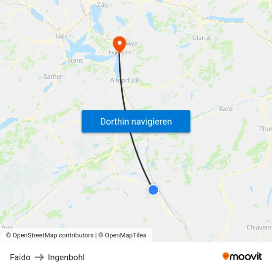 Faido to Ingenbohl map