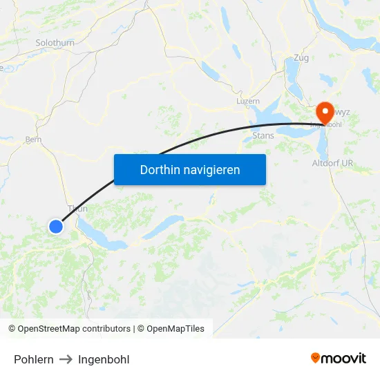 Pohlern to Ingenbohl map