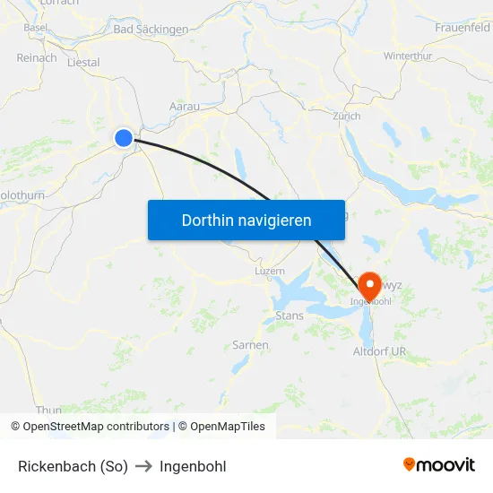 Rickenbach (So) to Ingenbohl map