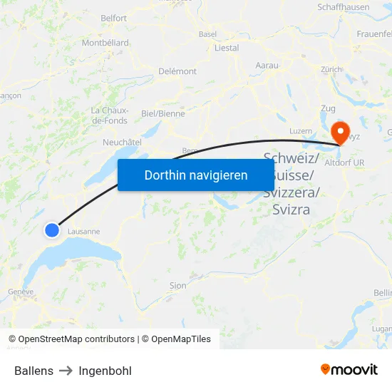 Ballens to Ingenbohl map