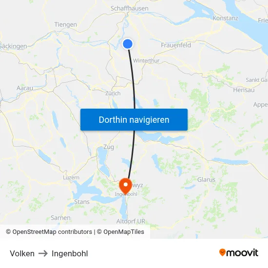 Volken to Ingenbohl map
