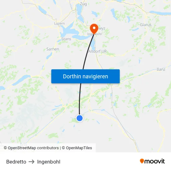 Bedretto to Ingenbohl map