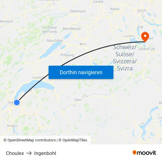 Choulex to Ingenbohl map