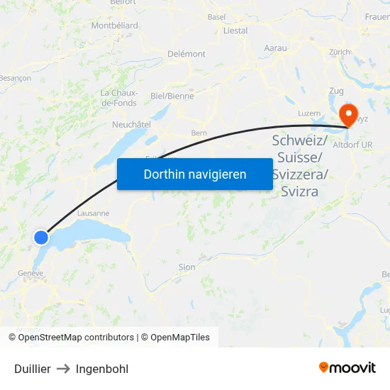Duillier to Ingenbohl map