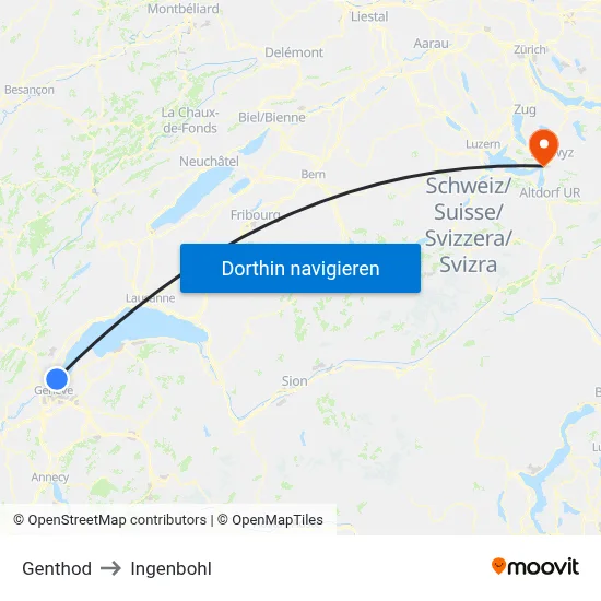 Genthod to Ingenbohl map