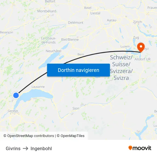 Givrins to Ingenbohl map