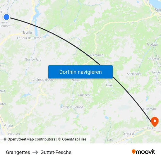 Grangettes to Guttet-Feschel map
