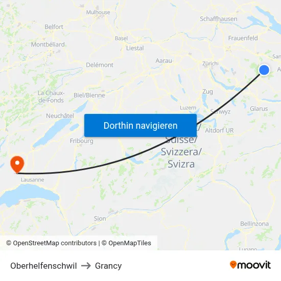 Oberhelfenschwil to Grancy map