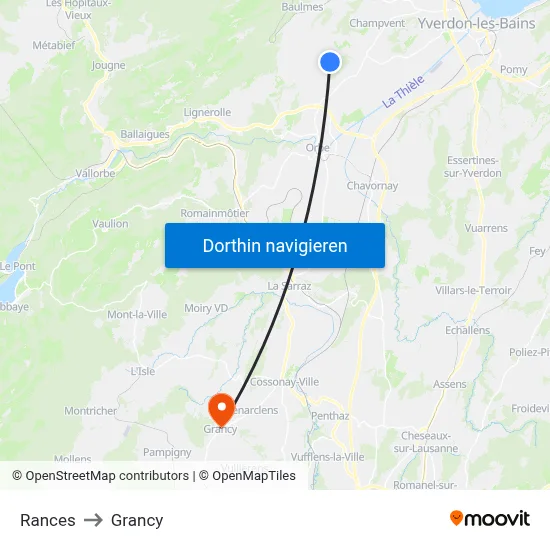 Rances to Grancy map