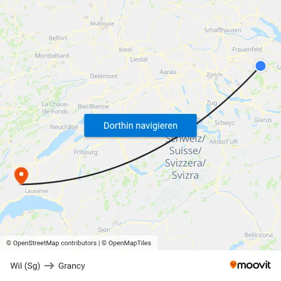 Wil (Sg) to Grancy map